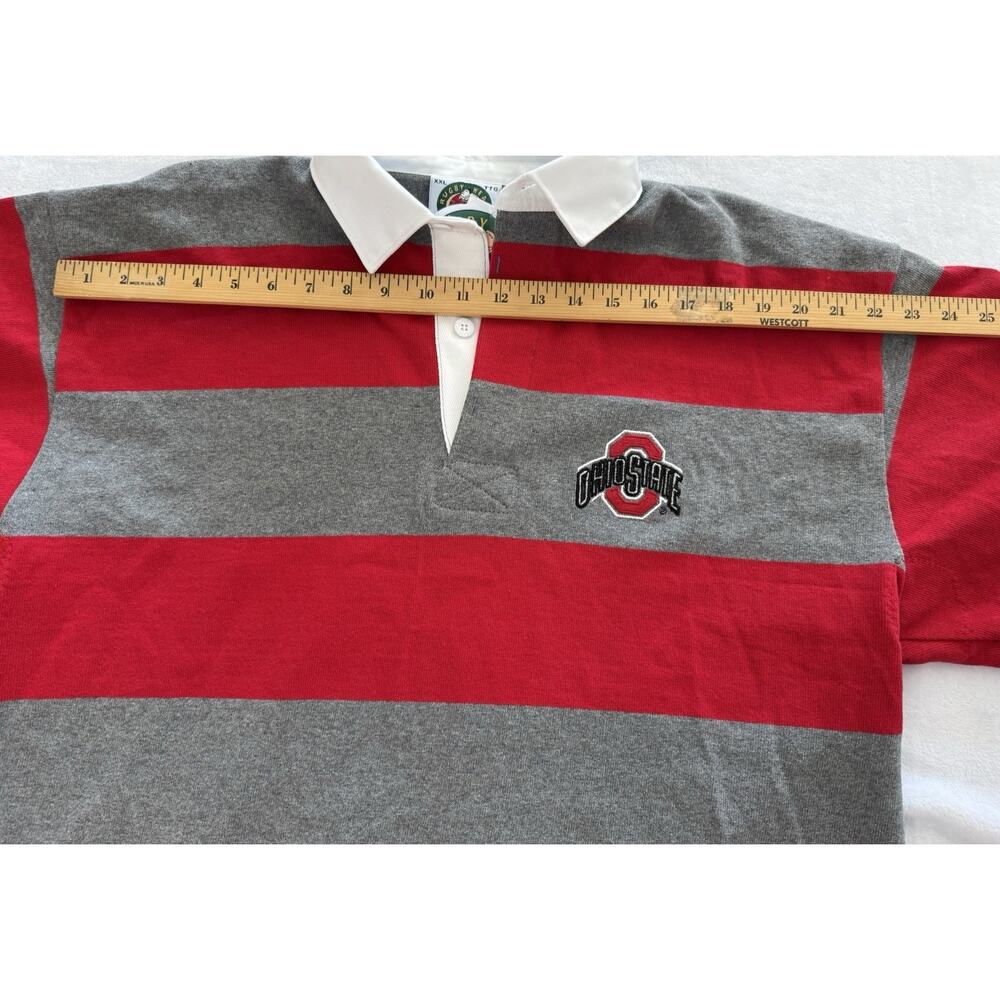 Vintage Ohio State Buckeyes Rugby Long Sleeve Shirt Large Polo Size XXL NWT - Picture 8 of 10